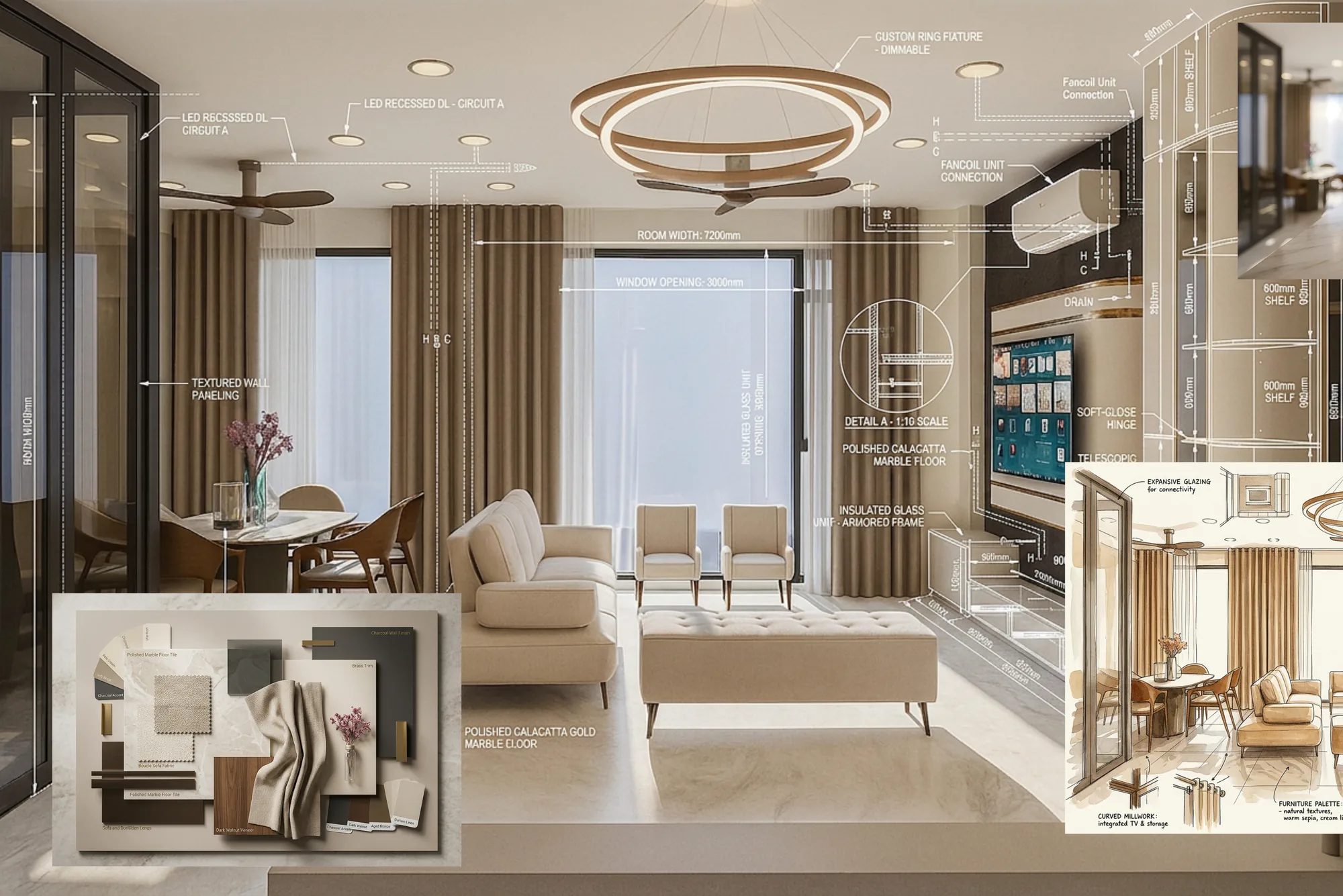 Modern living, detailed
